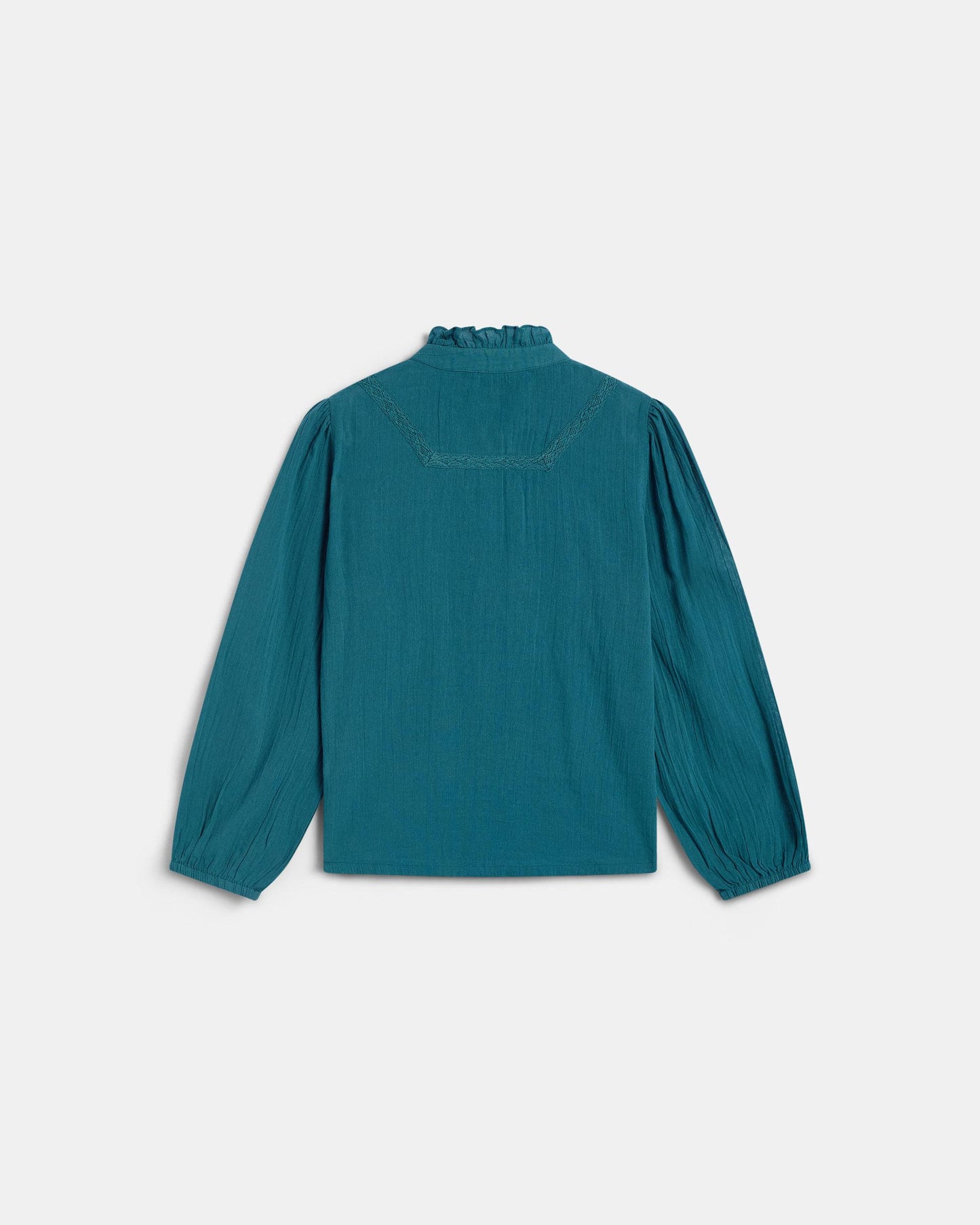 Blusa Pala Renda Petróleo