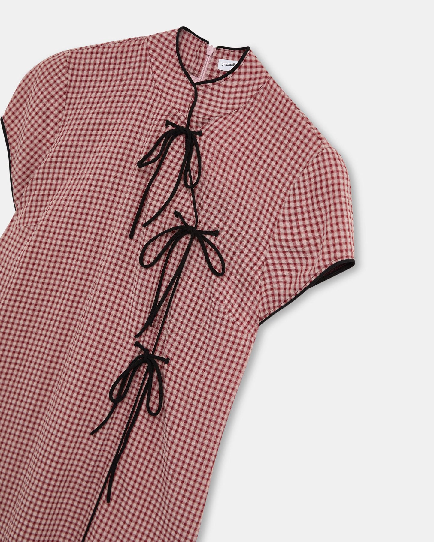 open lace back dress Racing Red Contrast Striped Bow Detail Drop Shoulder Sweatshirt Dress –  Blue Zone Planet main image 1