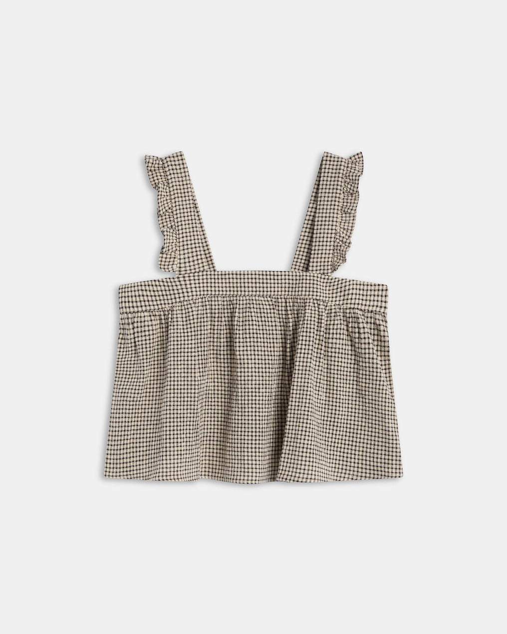 Top Carreaux Seersucker Beige