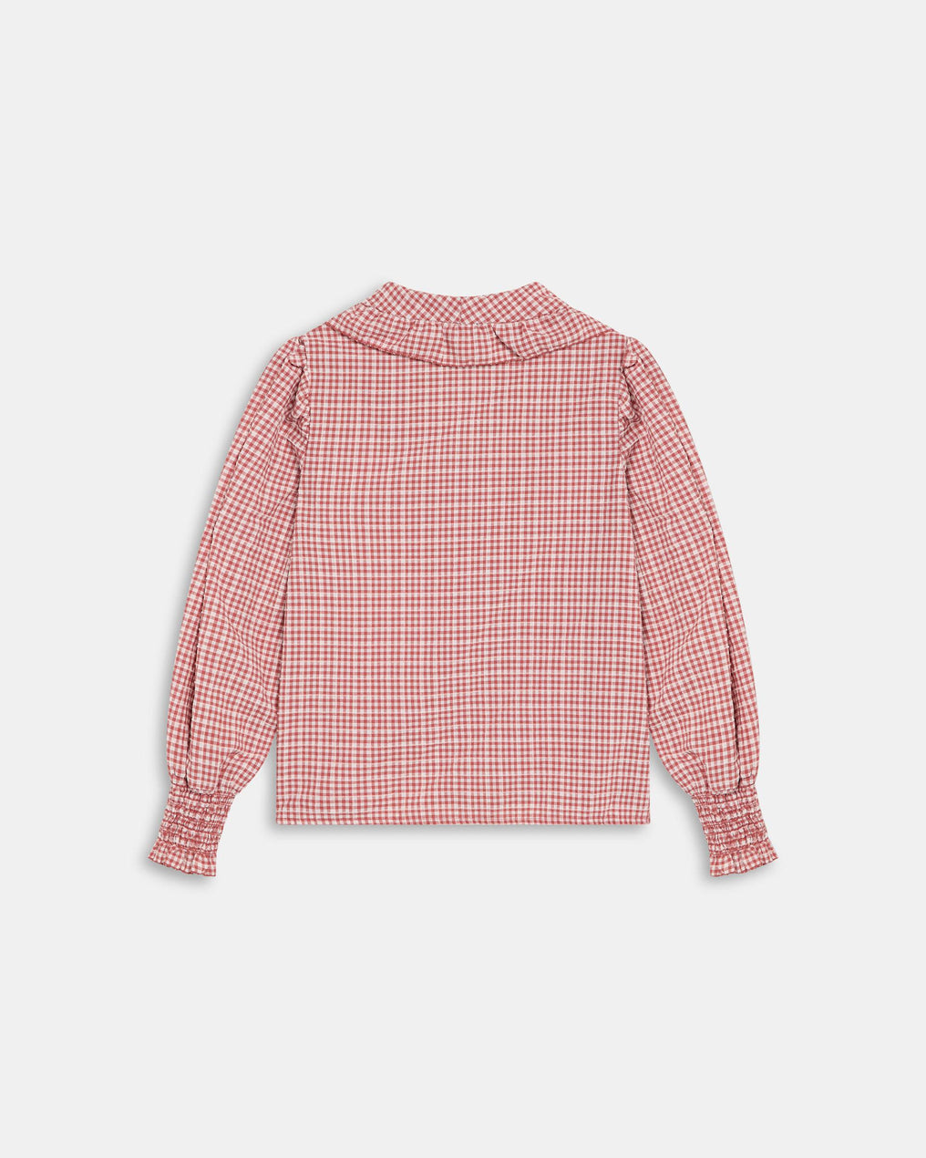 Blusa Folho Gola Vichy Tijolo