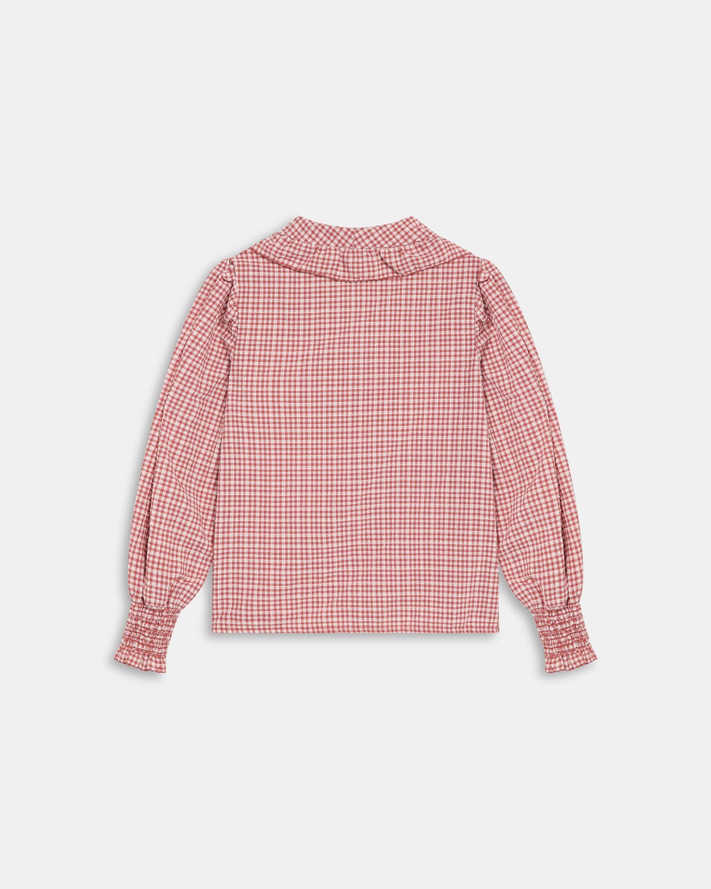 Blusa Folho Gola Vichy Tijolo