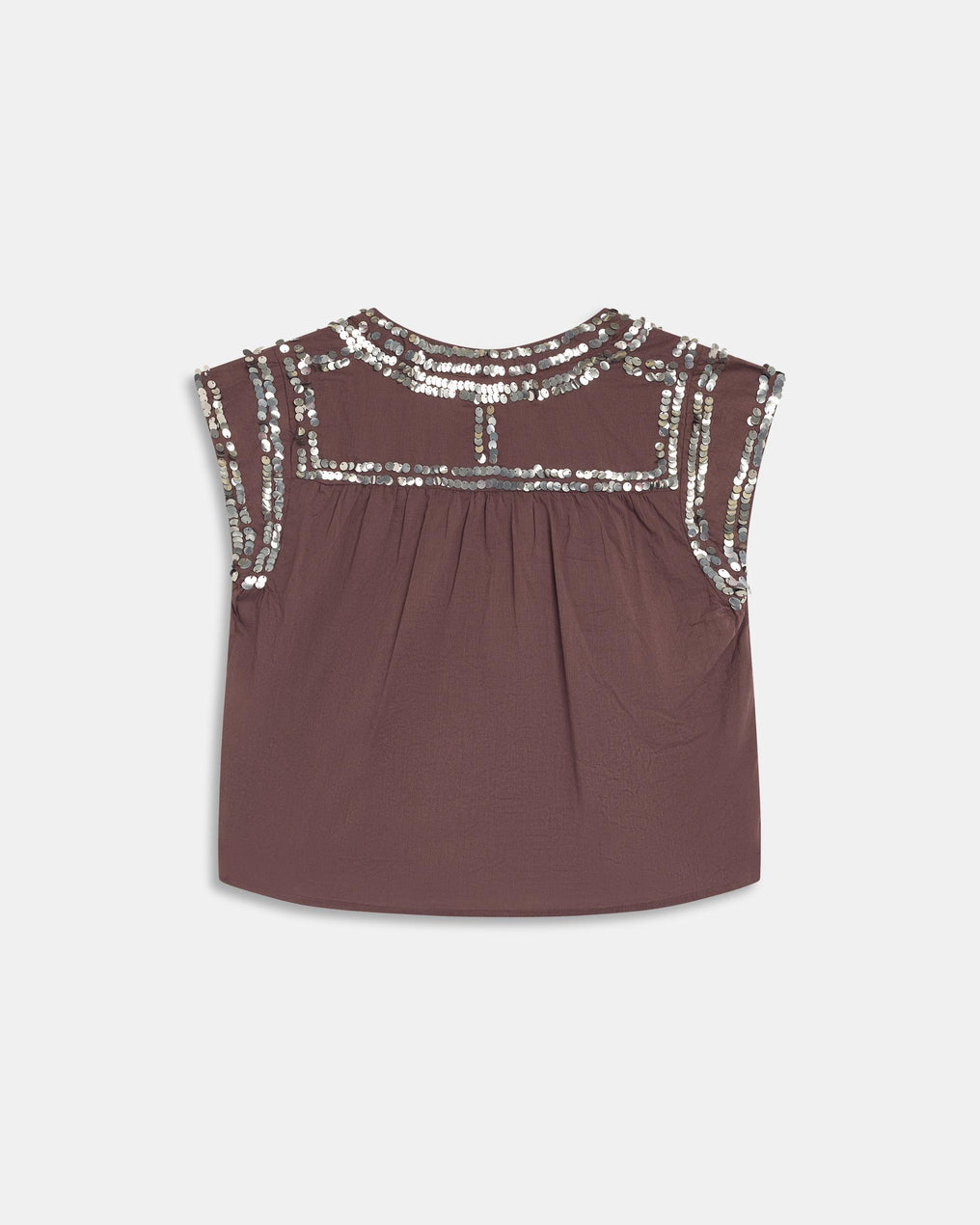 Blusa Lantejoulas Castanho