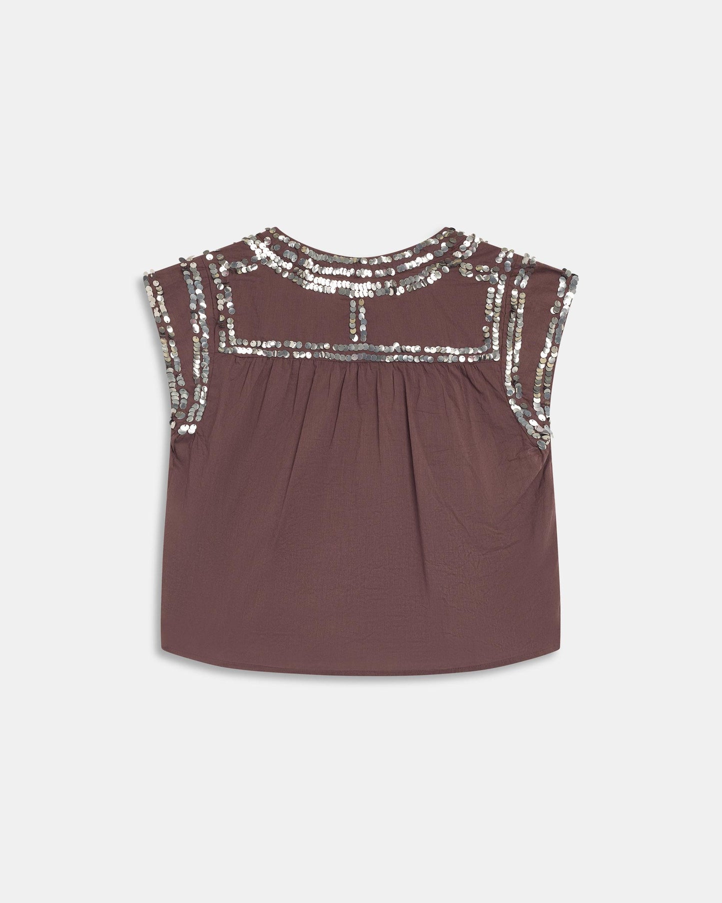 Blusa Lantejoulas Castanho