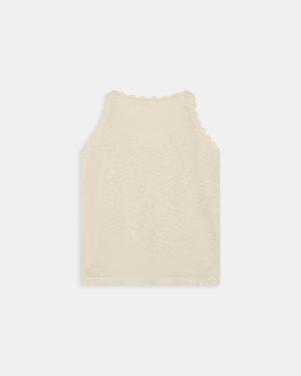 Beige Wavy Detail Top