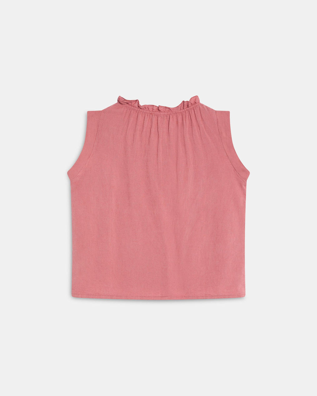 Top Linho Folho Gola Coral