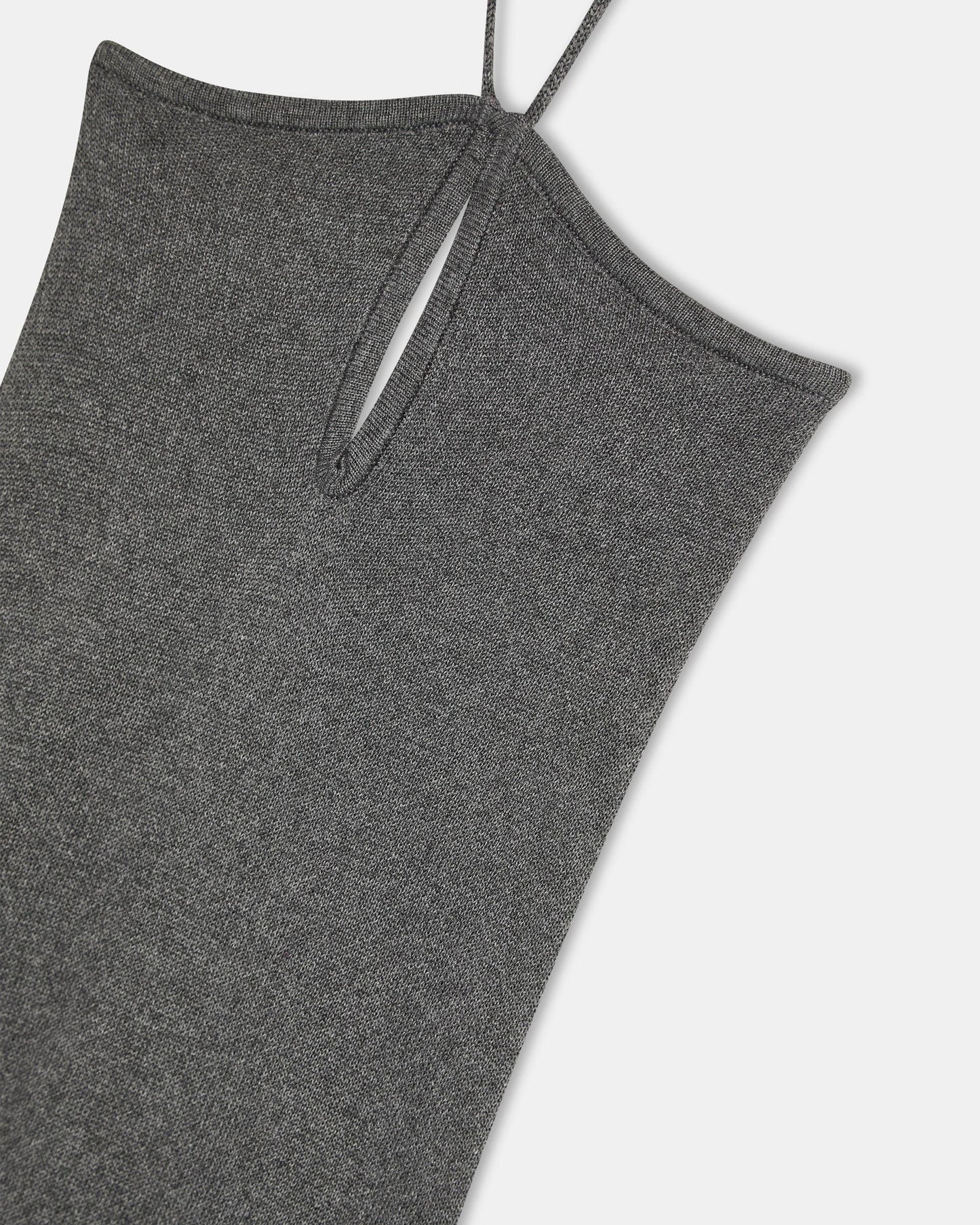 Robe Halter Maille Gris