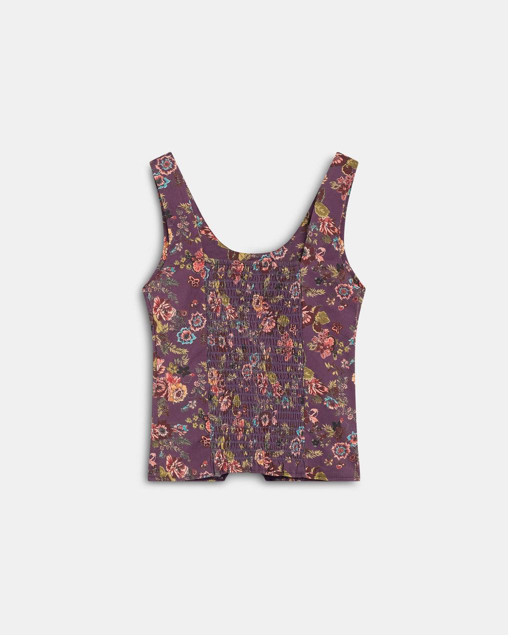 Top Corpete Estampado Floral Roxo