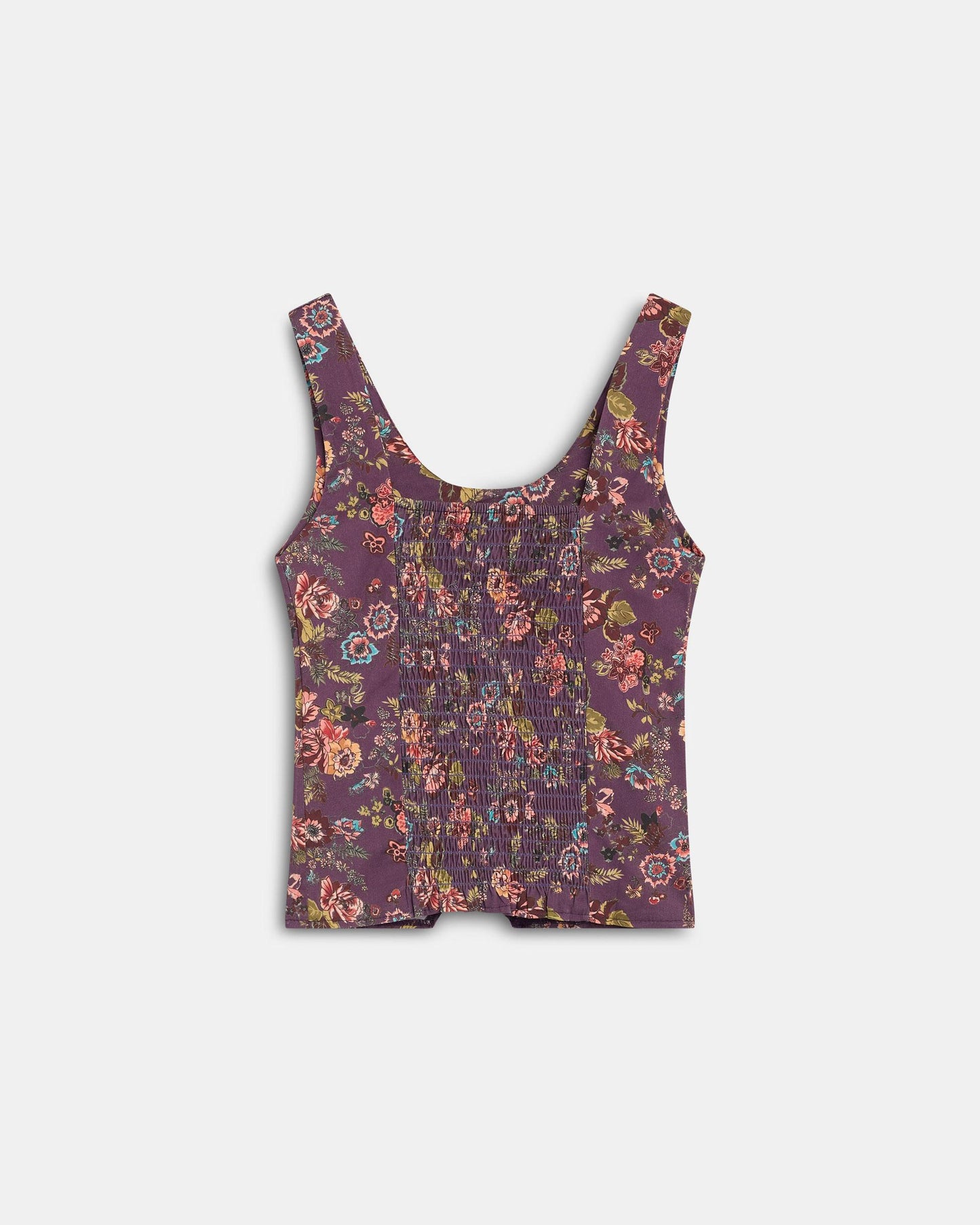 Top Corpete Estampado Floral Roxo