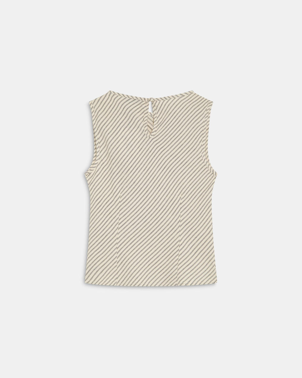 White Diagonal Stripe Print Top