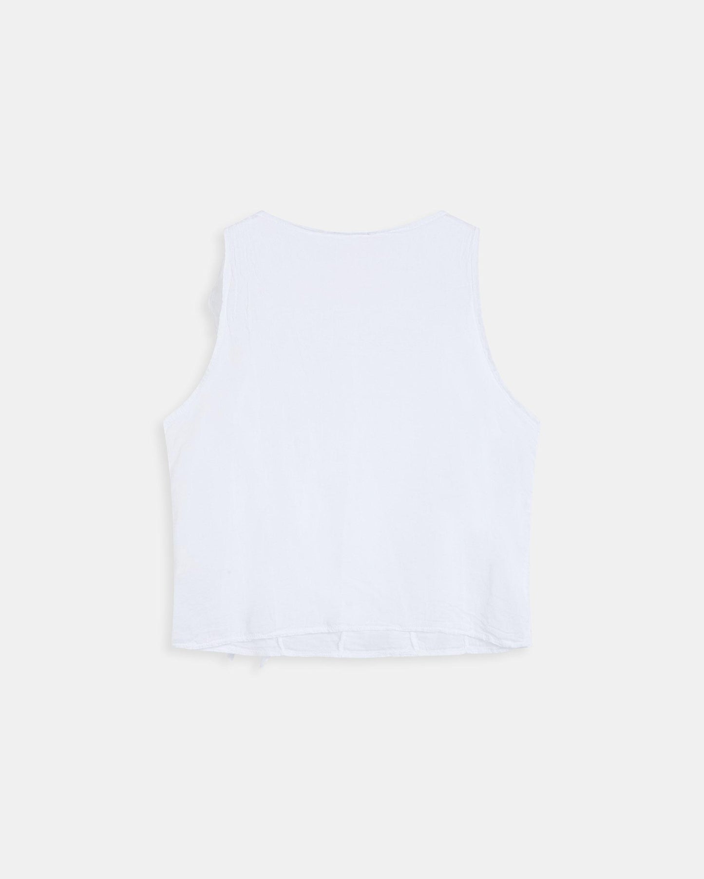 Blouse Volants Avant Blanc