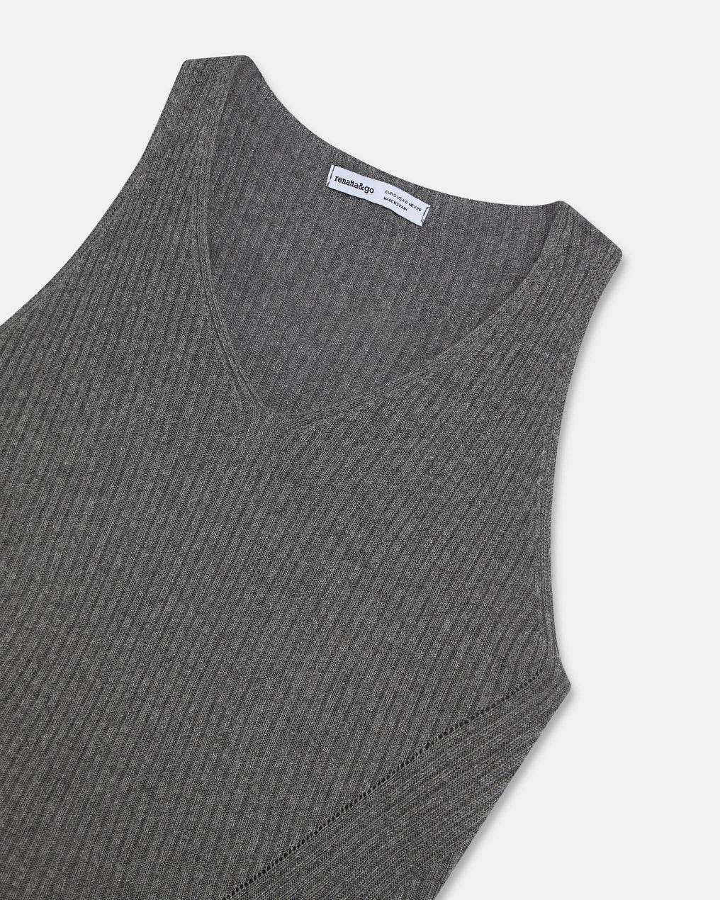 Top Maille Contrastes Bas Gris