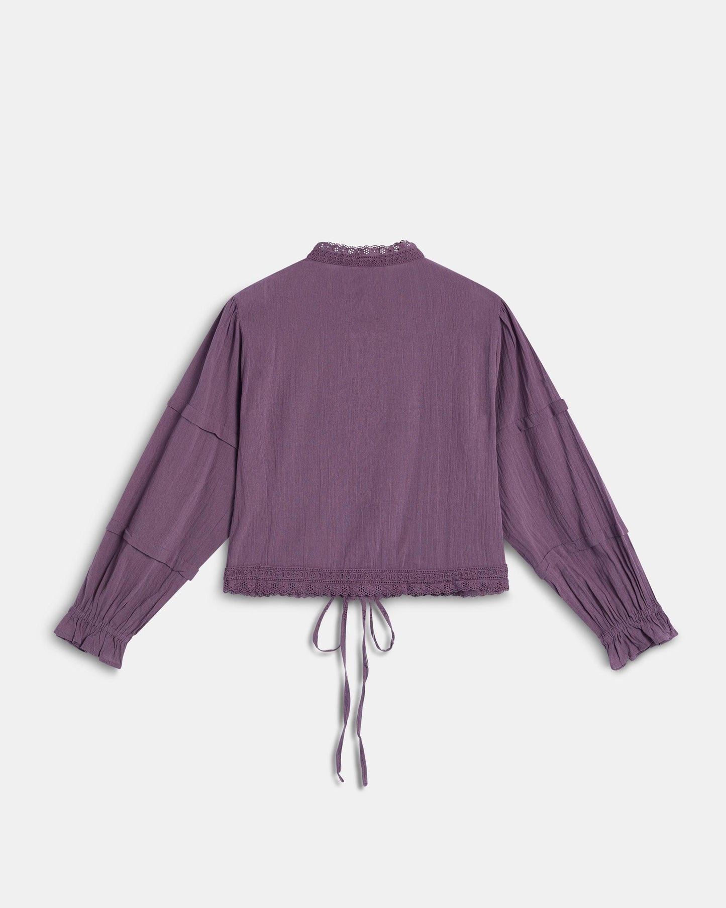 Purple Lace Bow Blouse