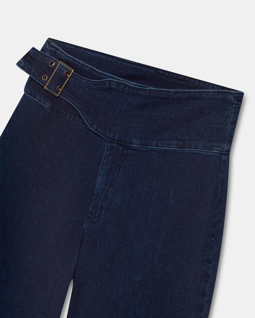 Jeans Ceinture Boucle Latéral Bleu Foncé