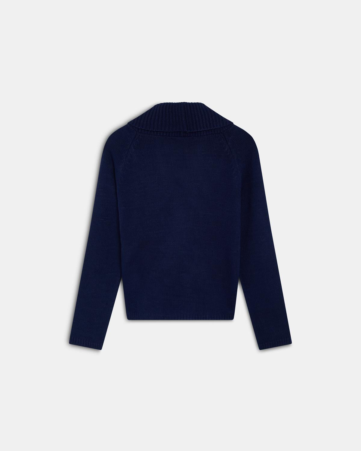 Pull Croisé Bleu Marine