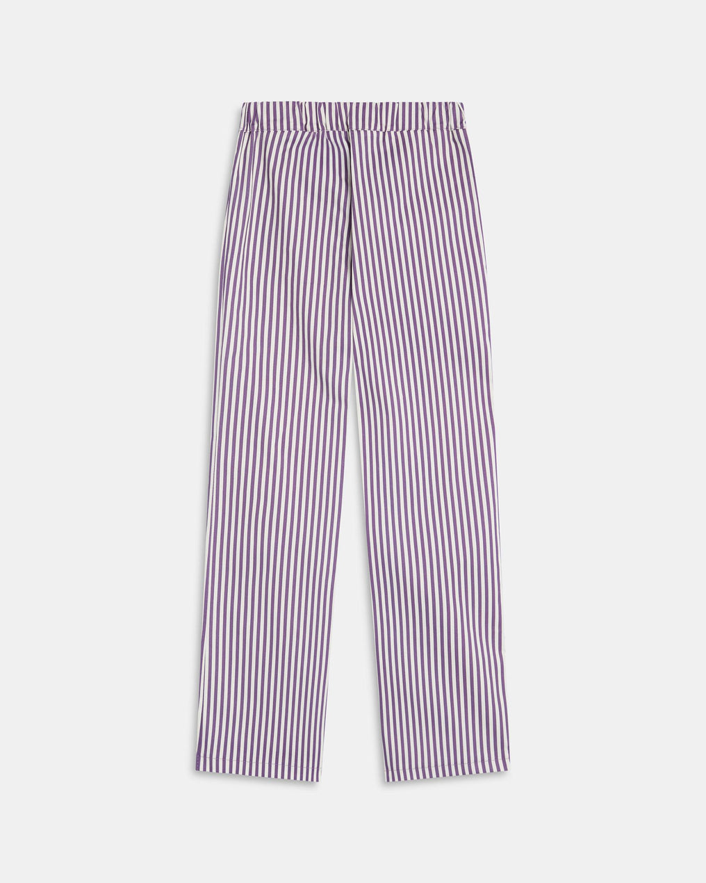Jeans Riscas Bolsos Contraste Roxo