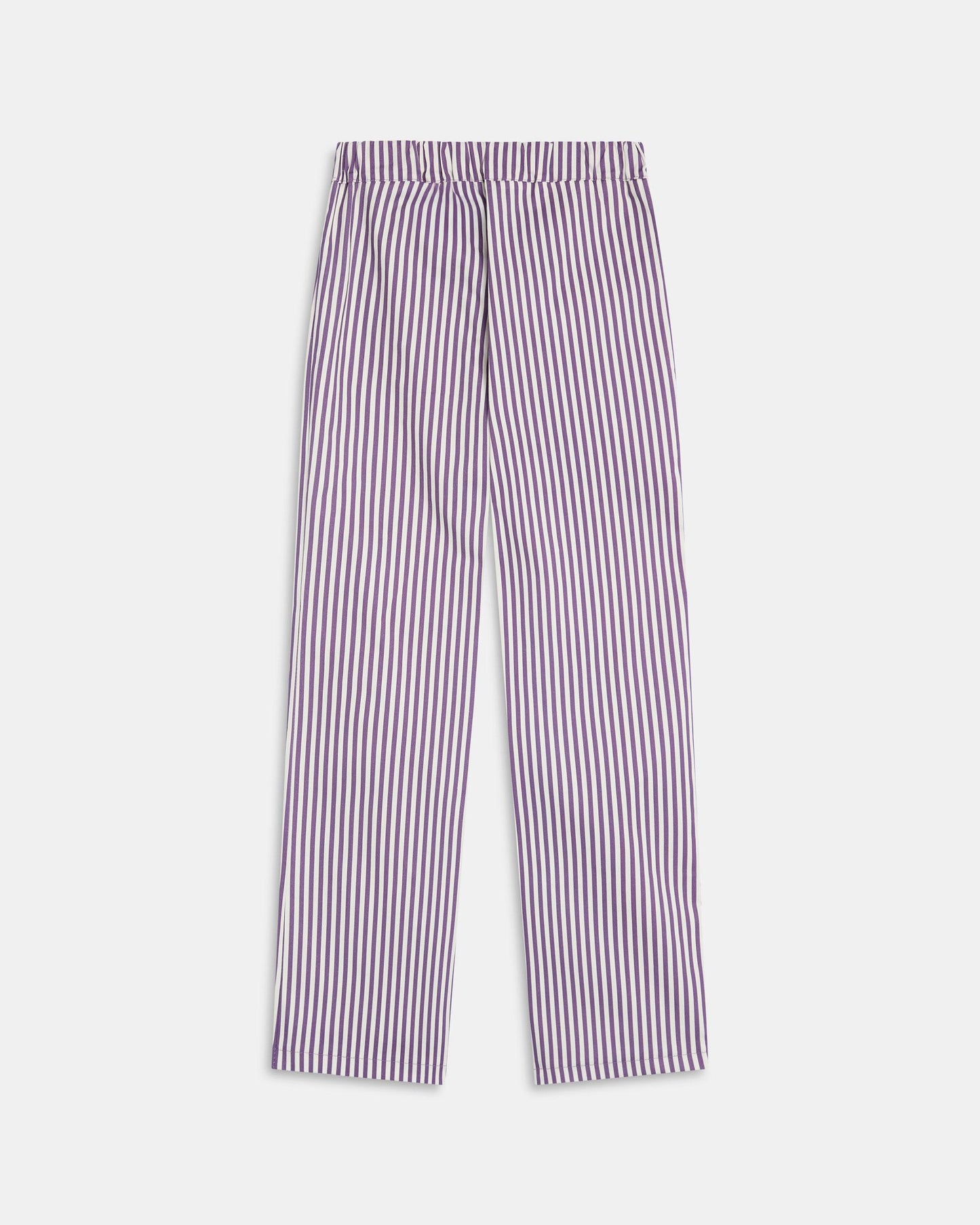 Jeans Riscas Bolsos Contraste Roxo