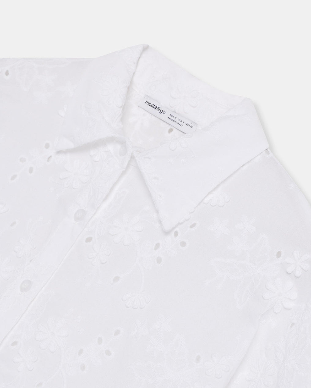 White Short Sleeve Shirt with Cut-Outs