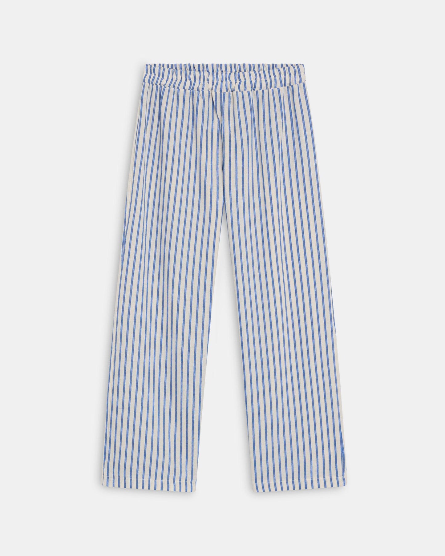 Calças Fluidas Riscas Azul