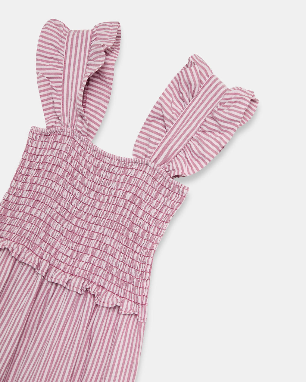 Vestido Gomas Volantes Rosa