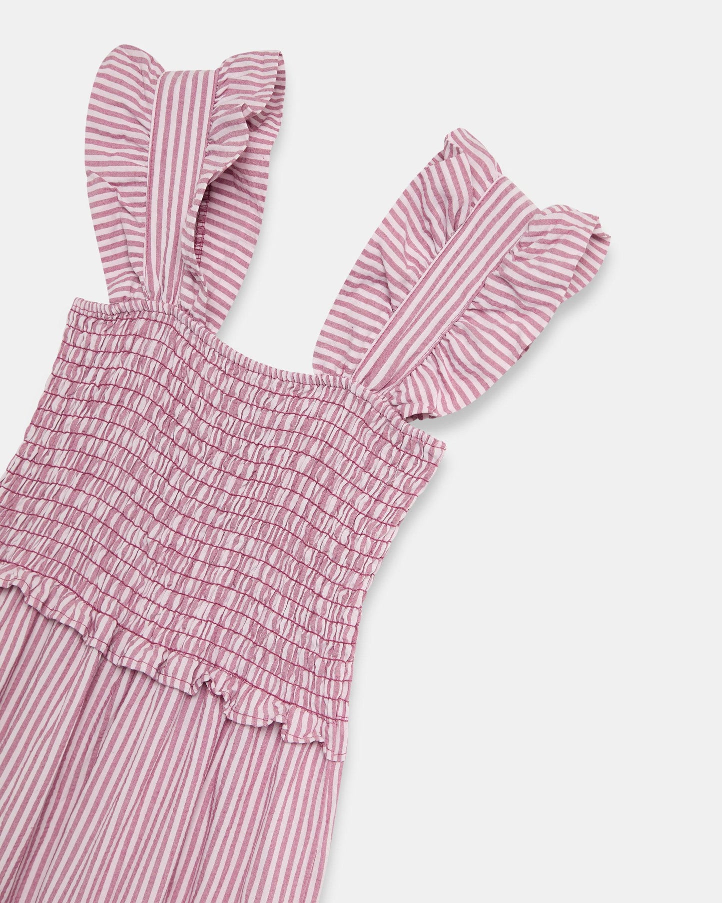 Vestido Gomas Volantes Rosa