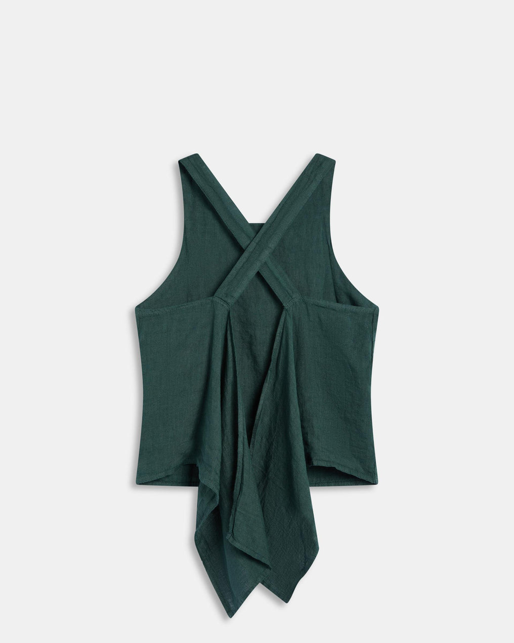 Top Lin Dos Nu Vert Foncé