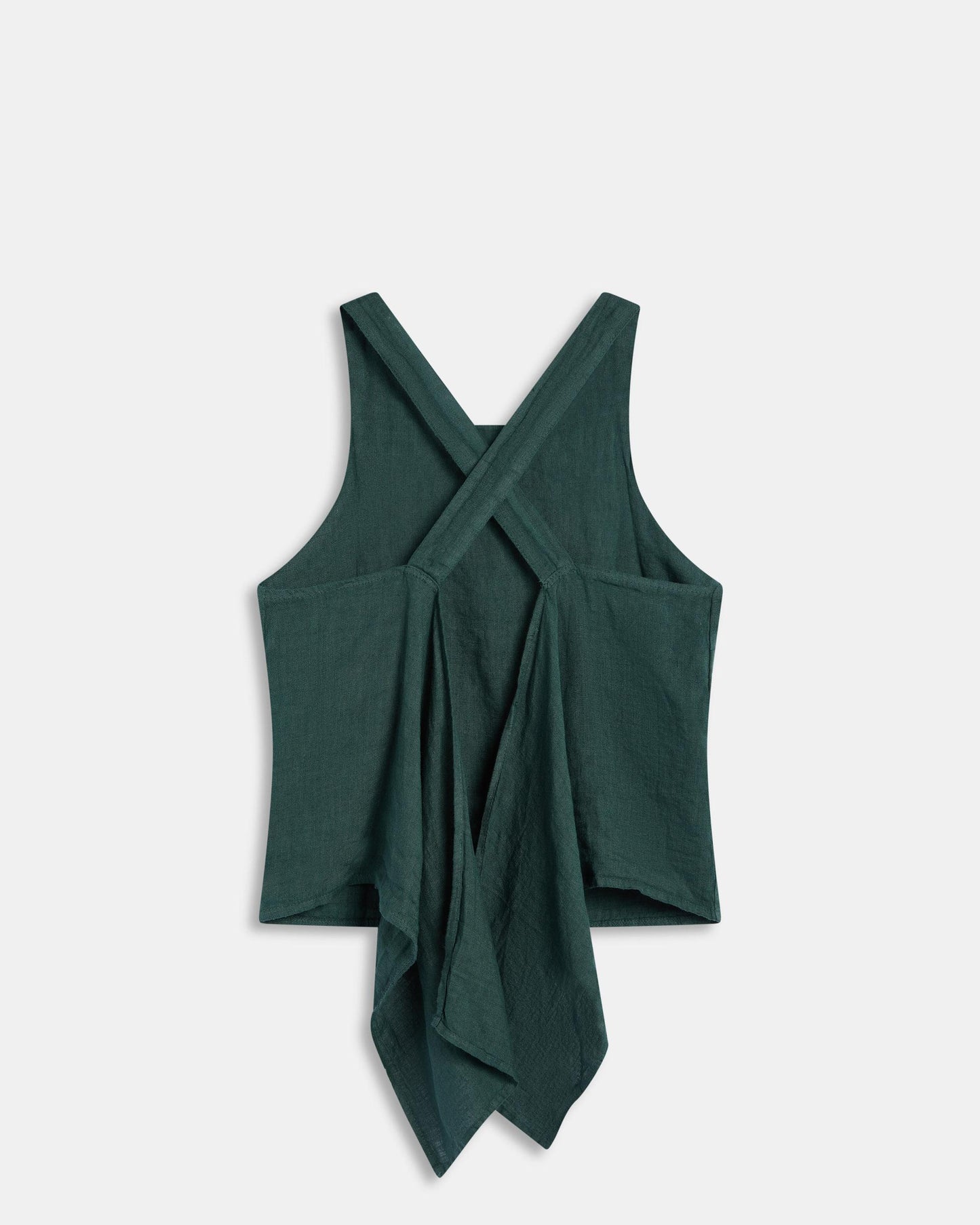 Top Lin Dos Nu Vert Foncé