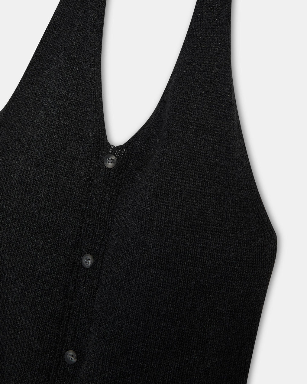 Anthracite Button-Up Halter Top