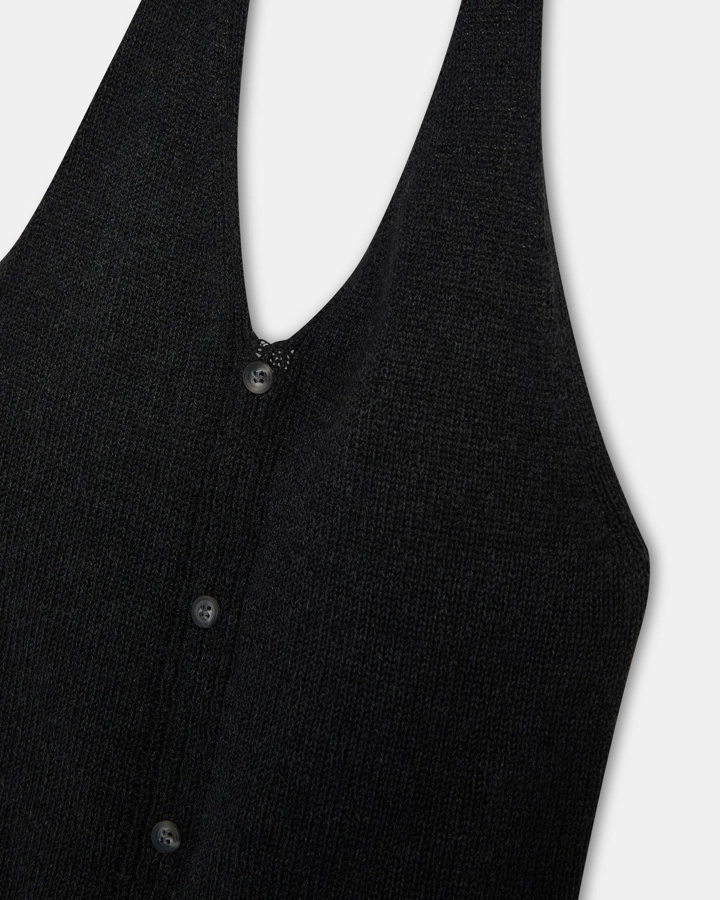 Anthracite Button-Up Halter Top