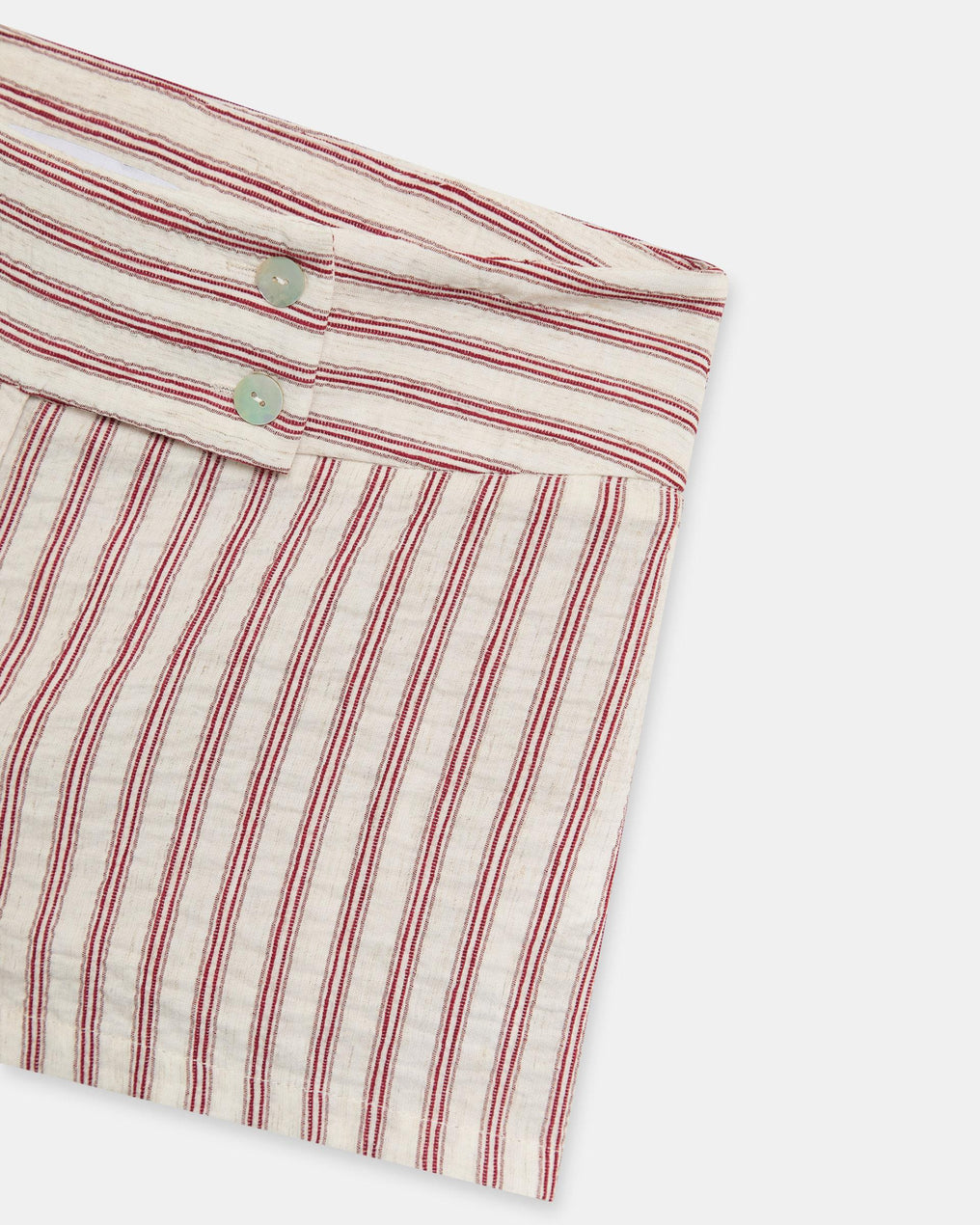 Shorts Triple Cinturilla Rayas Blanco