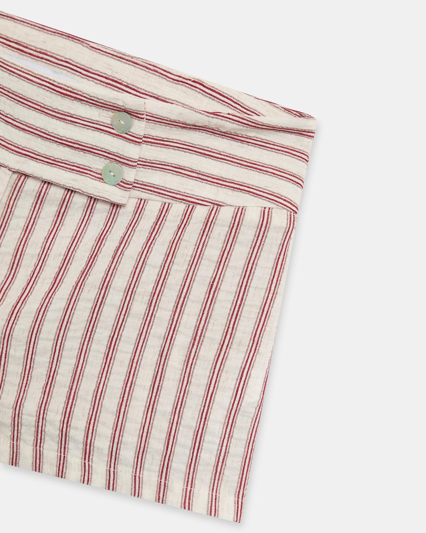 Shorts Triple Cinturilla Rayas Blanco