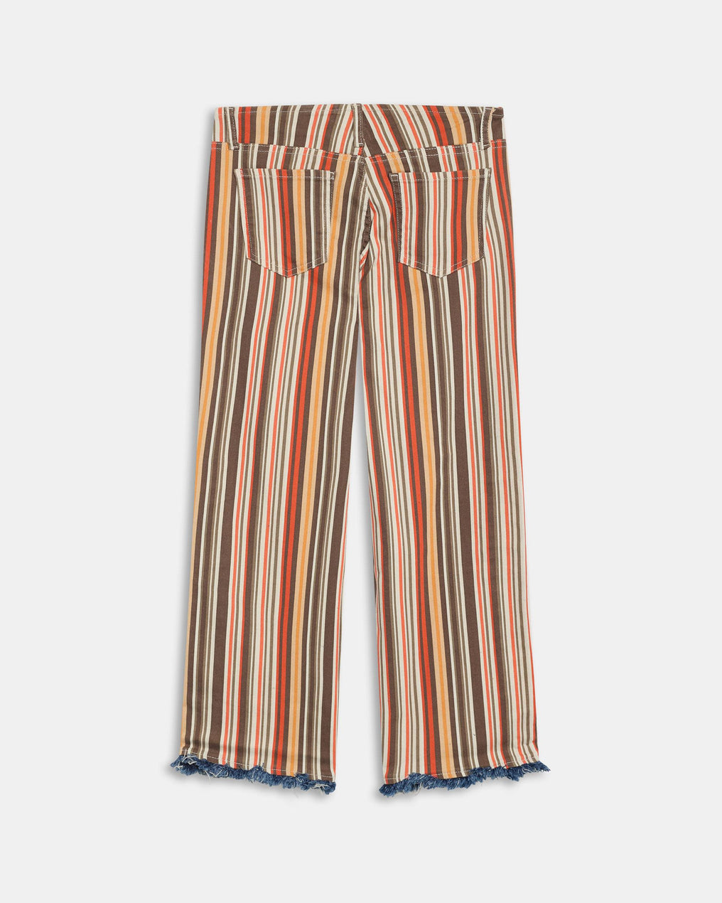 Jeans Effilochés Rayures Multicolore