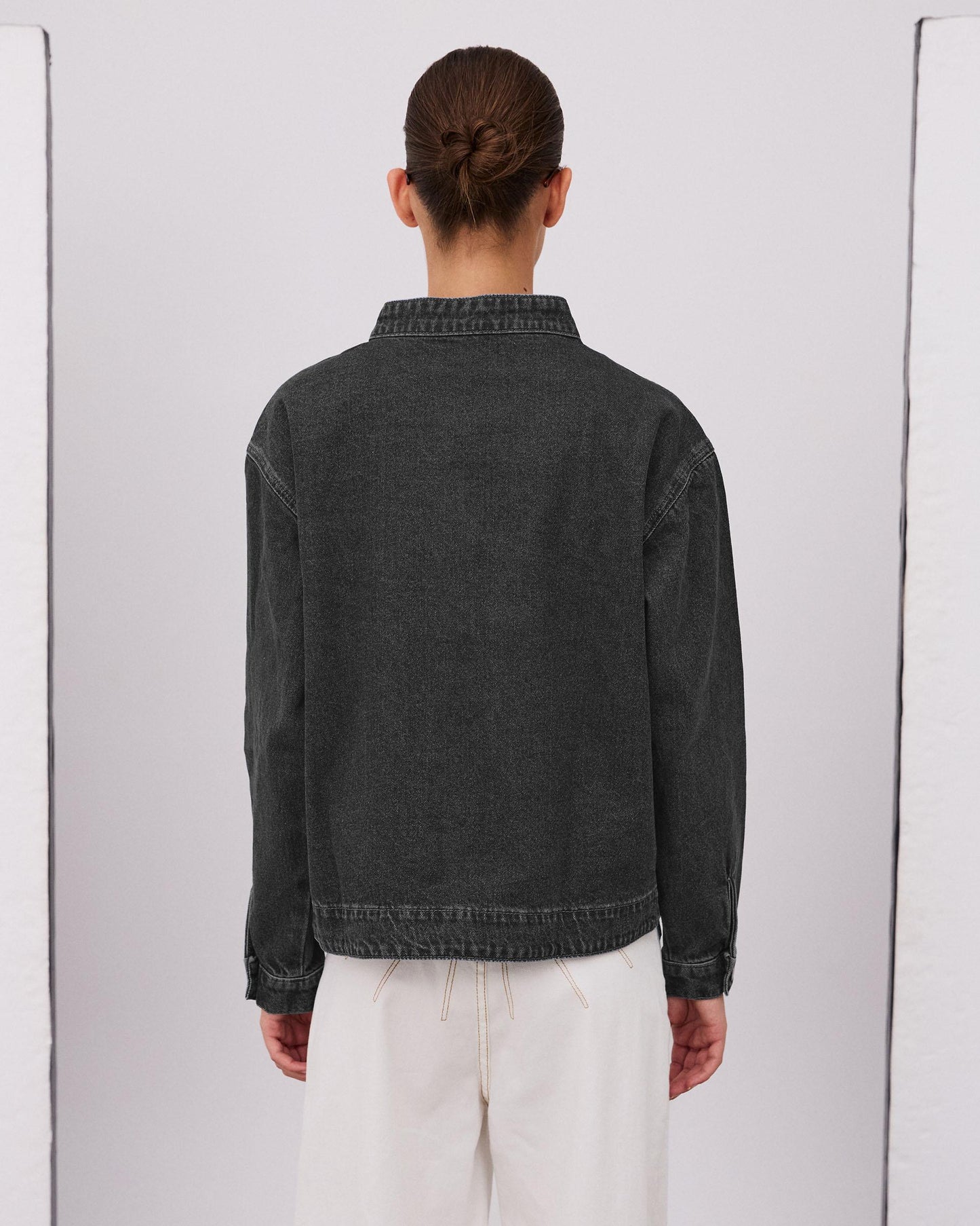 Cazadora Denim Alamares Antracita