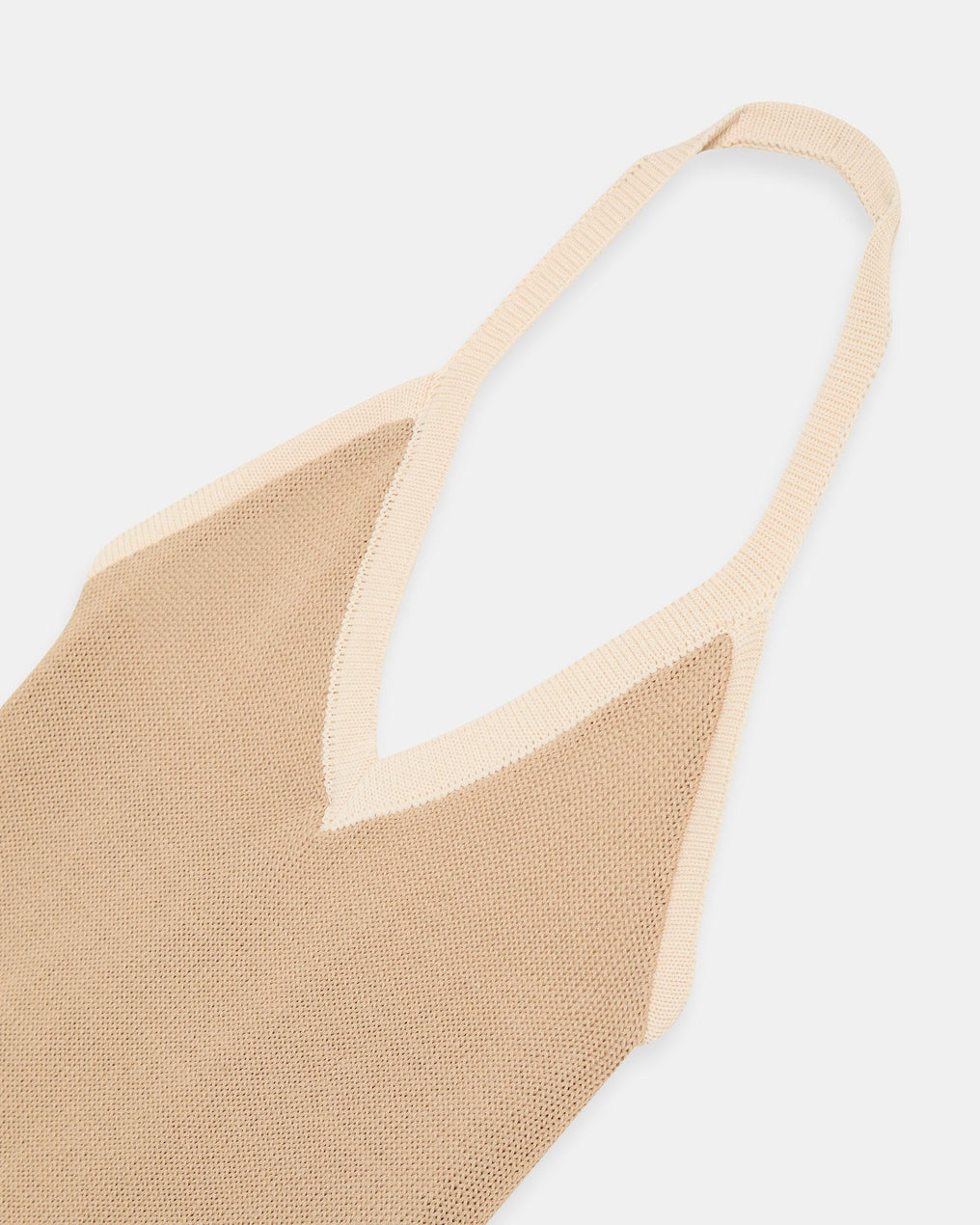 Top Punto Halter Contraste Beige