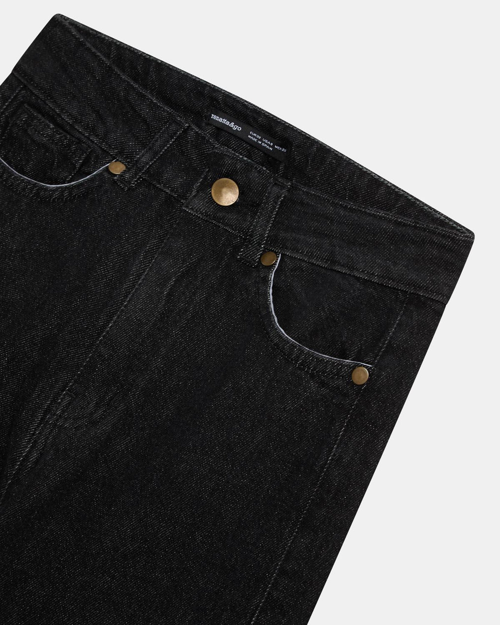 Jeans with Star Side Panel, Black
