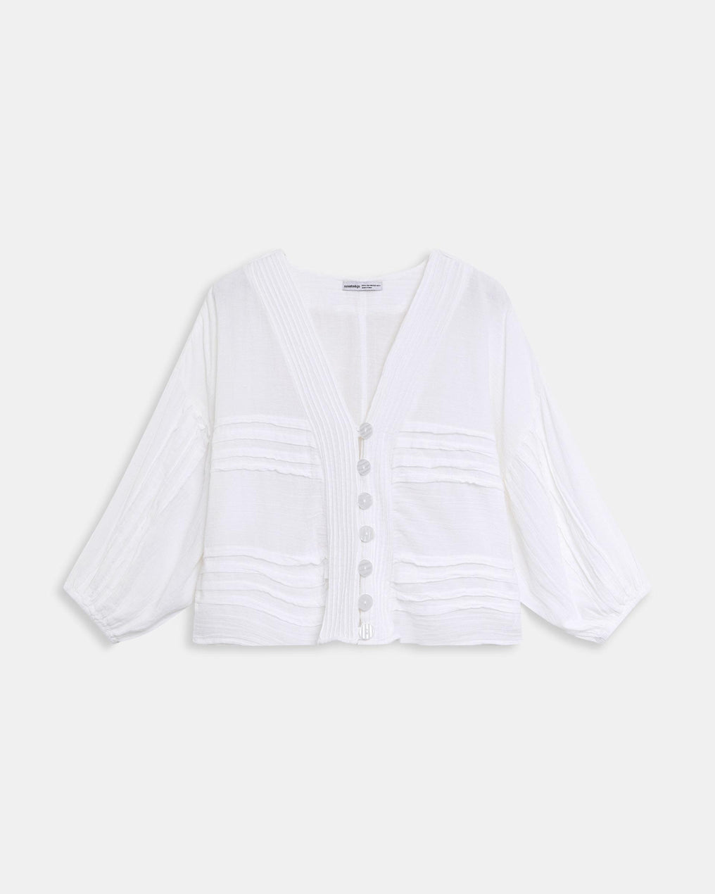 Blouse Plis Blanc