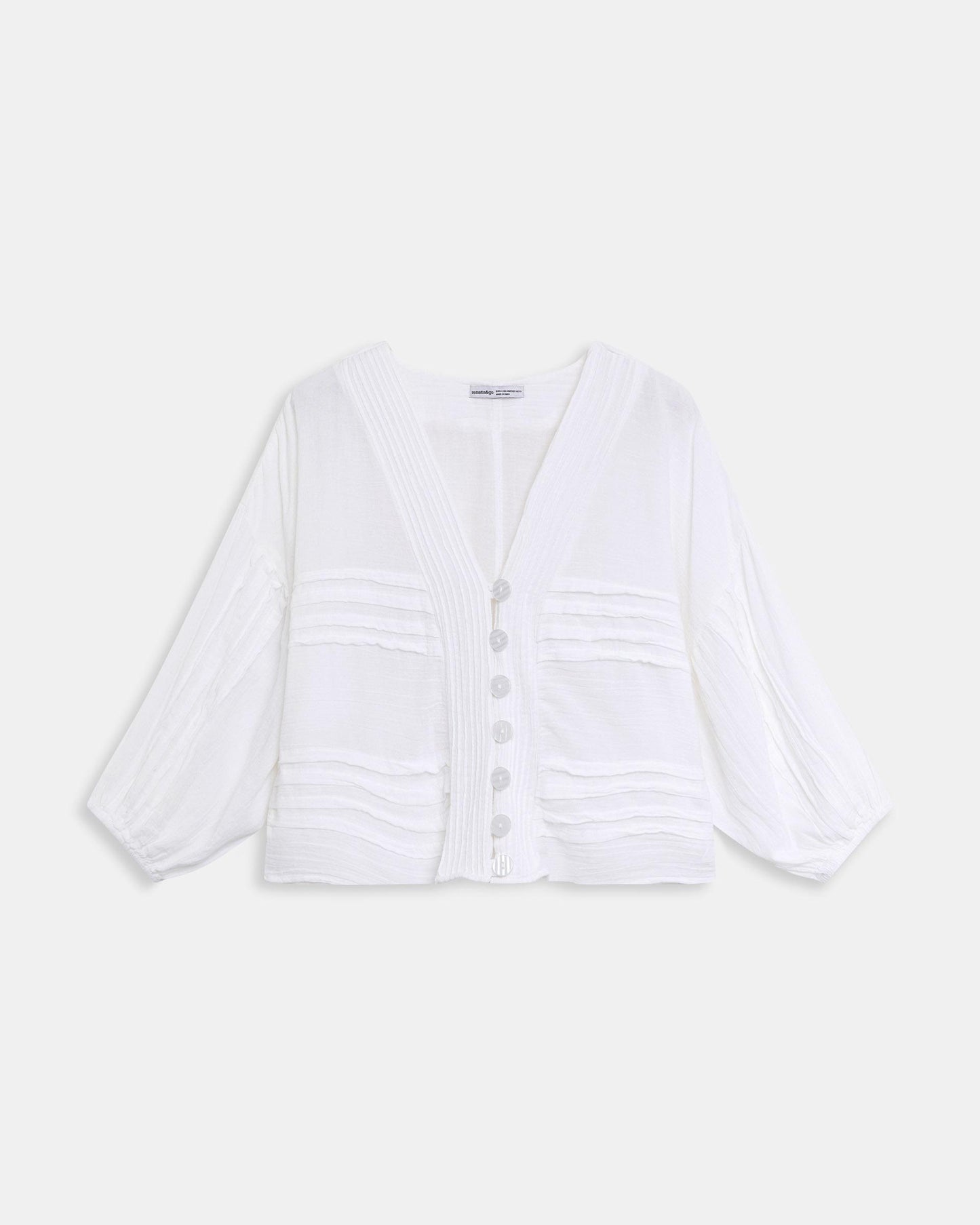 Blouse Plis Blanc