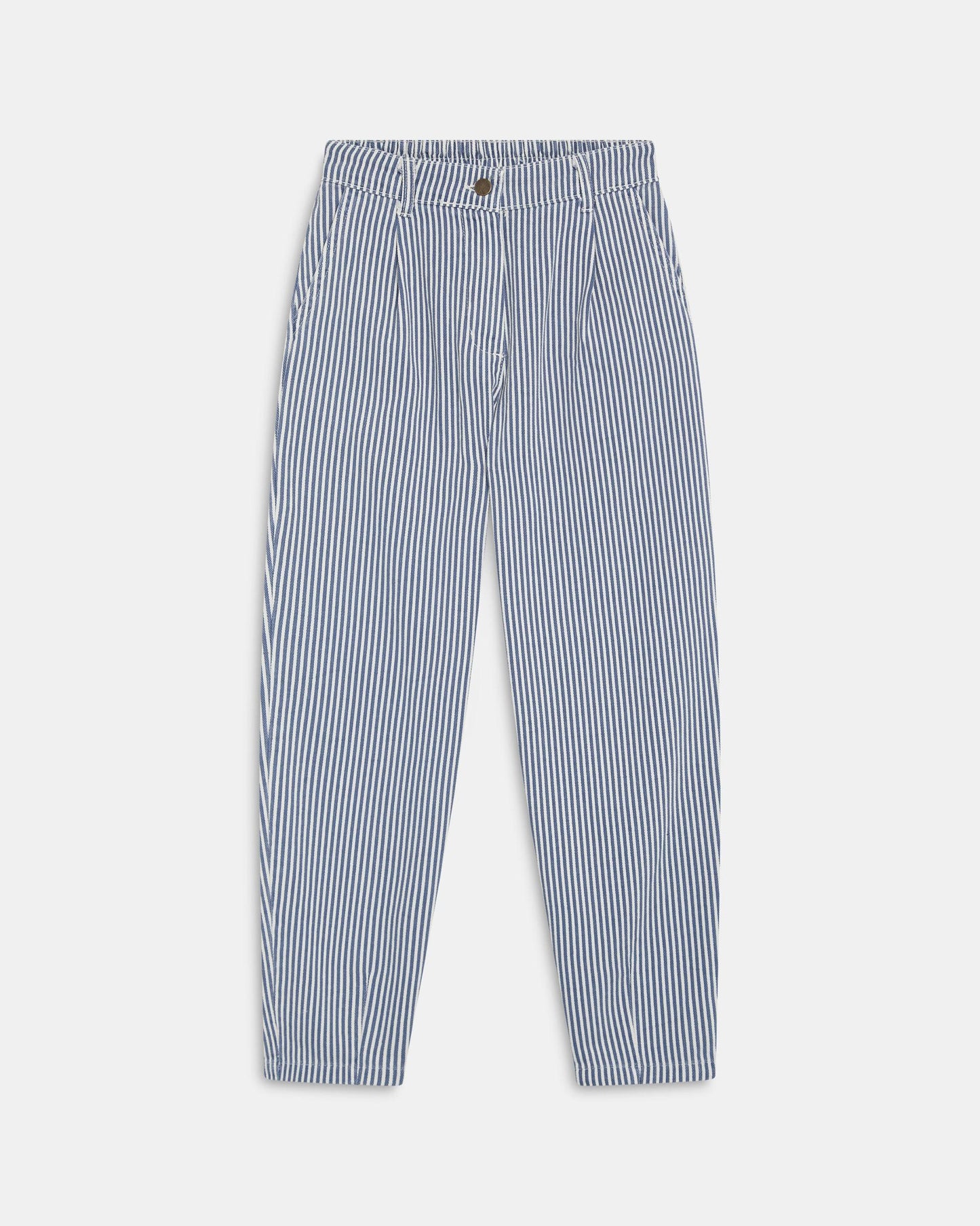 Blue Striped Balloon Jeans