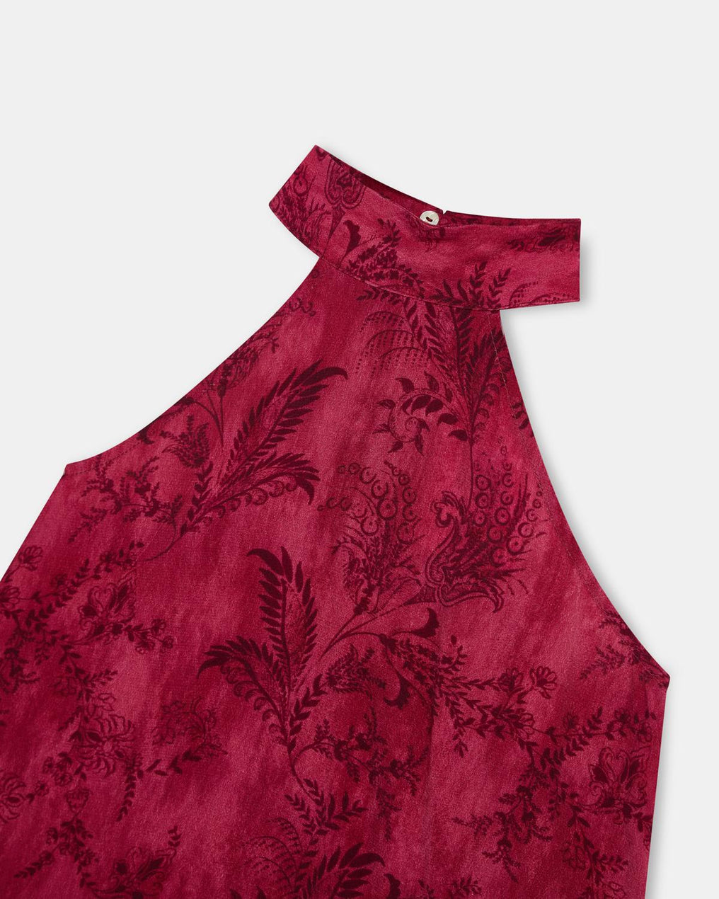 Top Halter Estampado Fúcsia