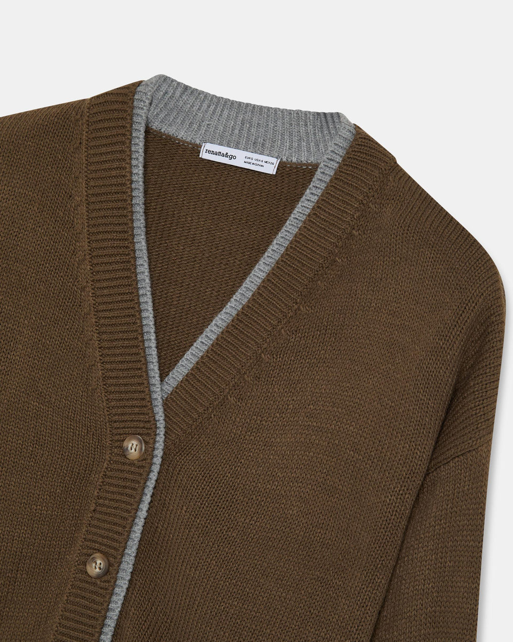 Chaqueta Contrastes Bicolor Kaki