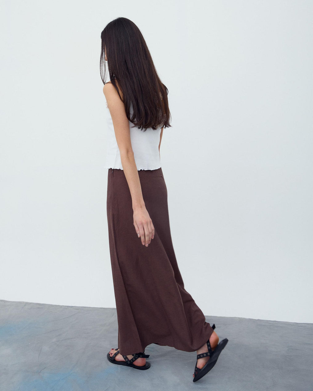 Falda Fluida Marrón