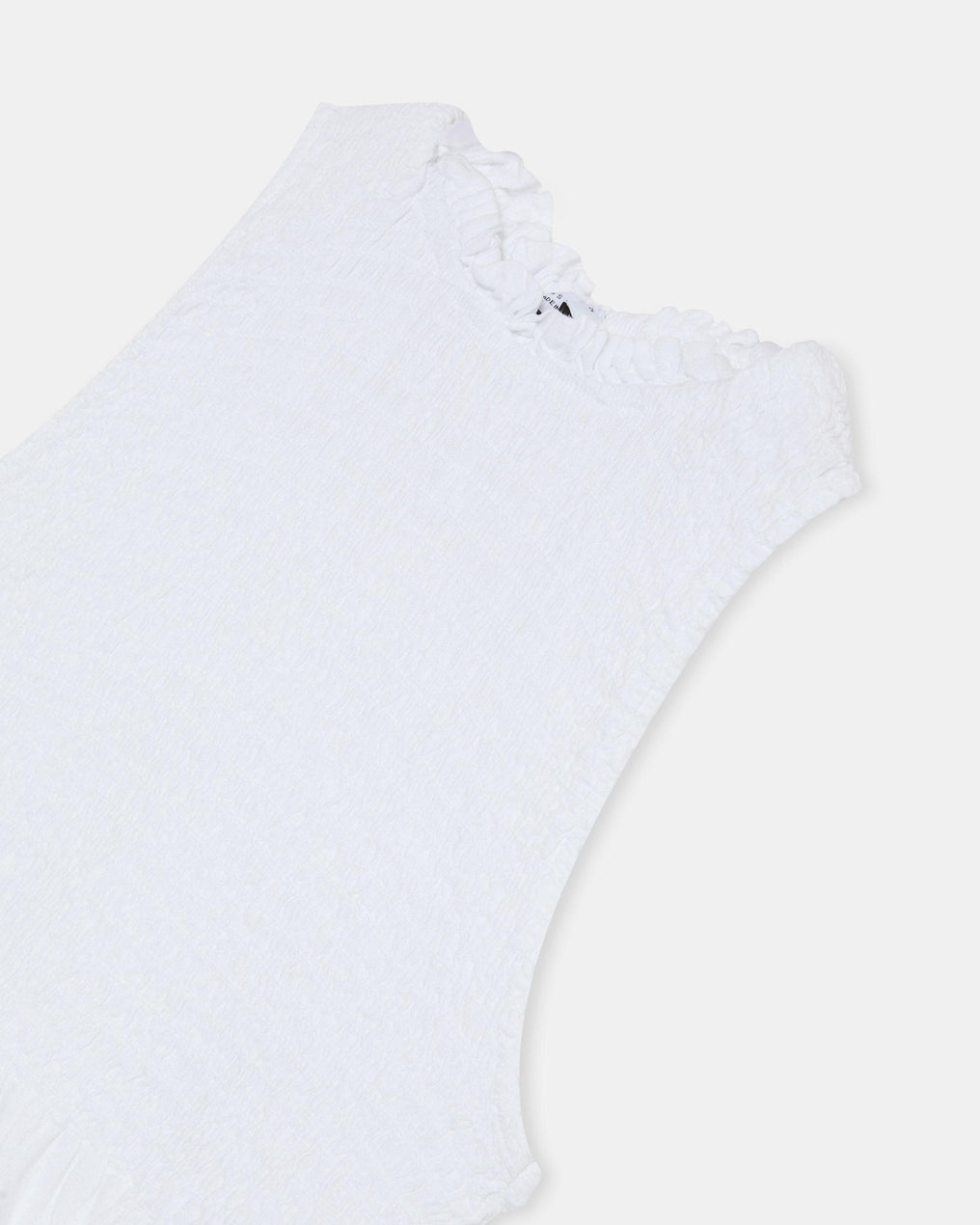 White Honeycomb Sleeveless Top