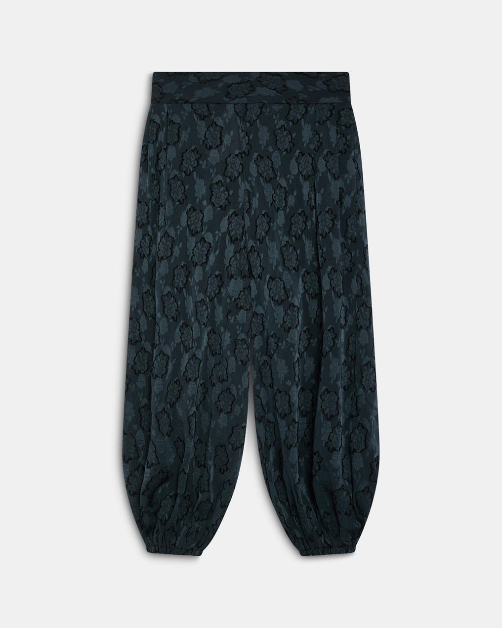 Pantalón Goma Puño Estampado Azul