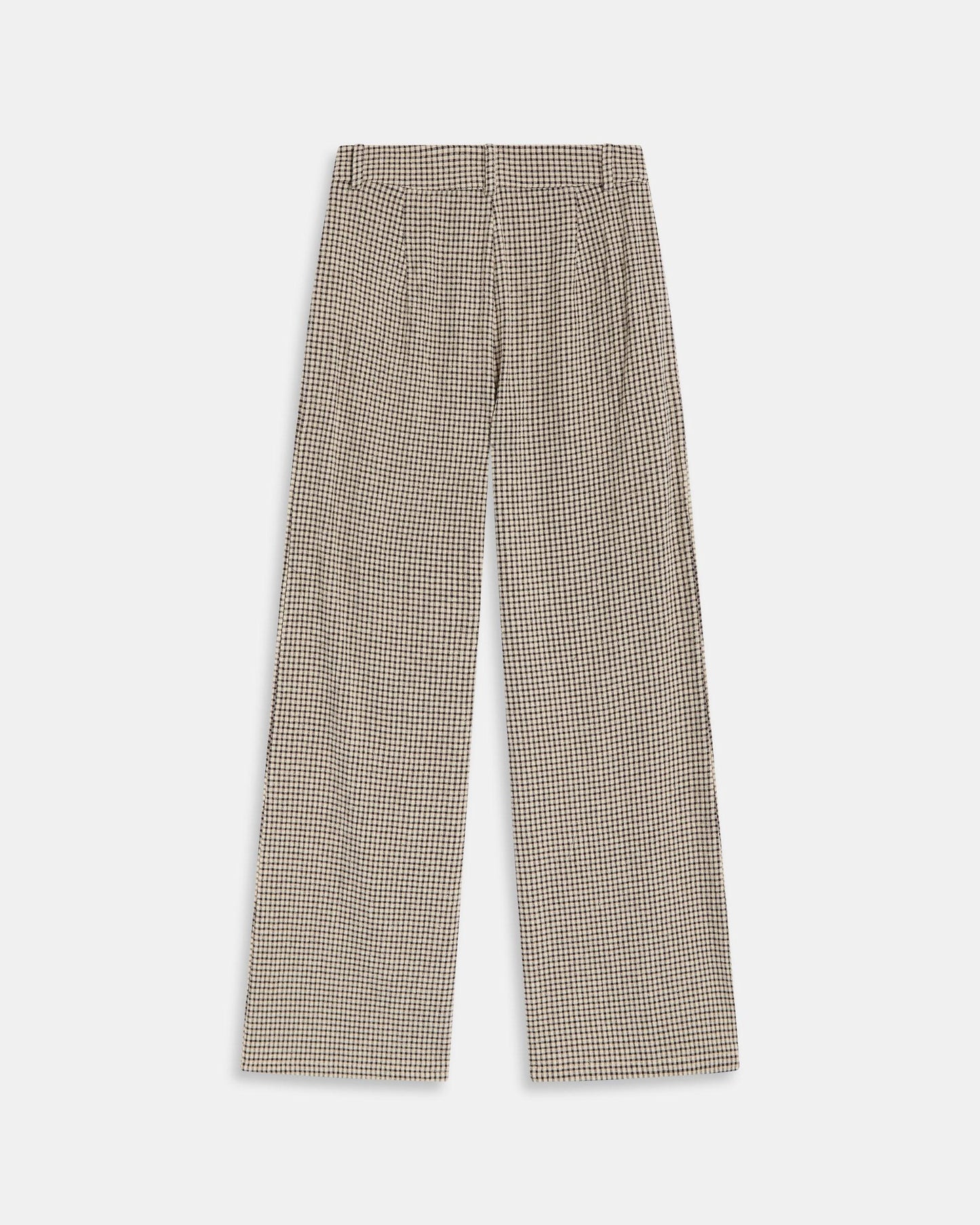 Pantalon Carreaux Poches Seersucker Beige