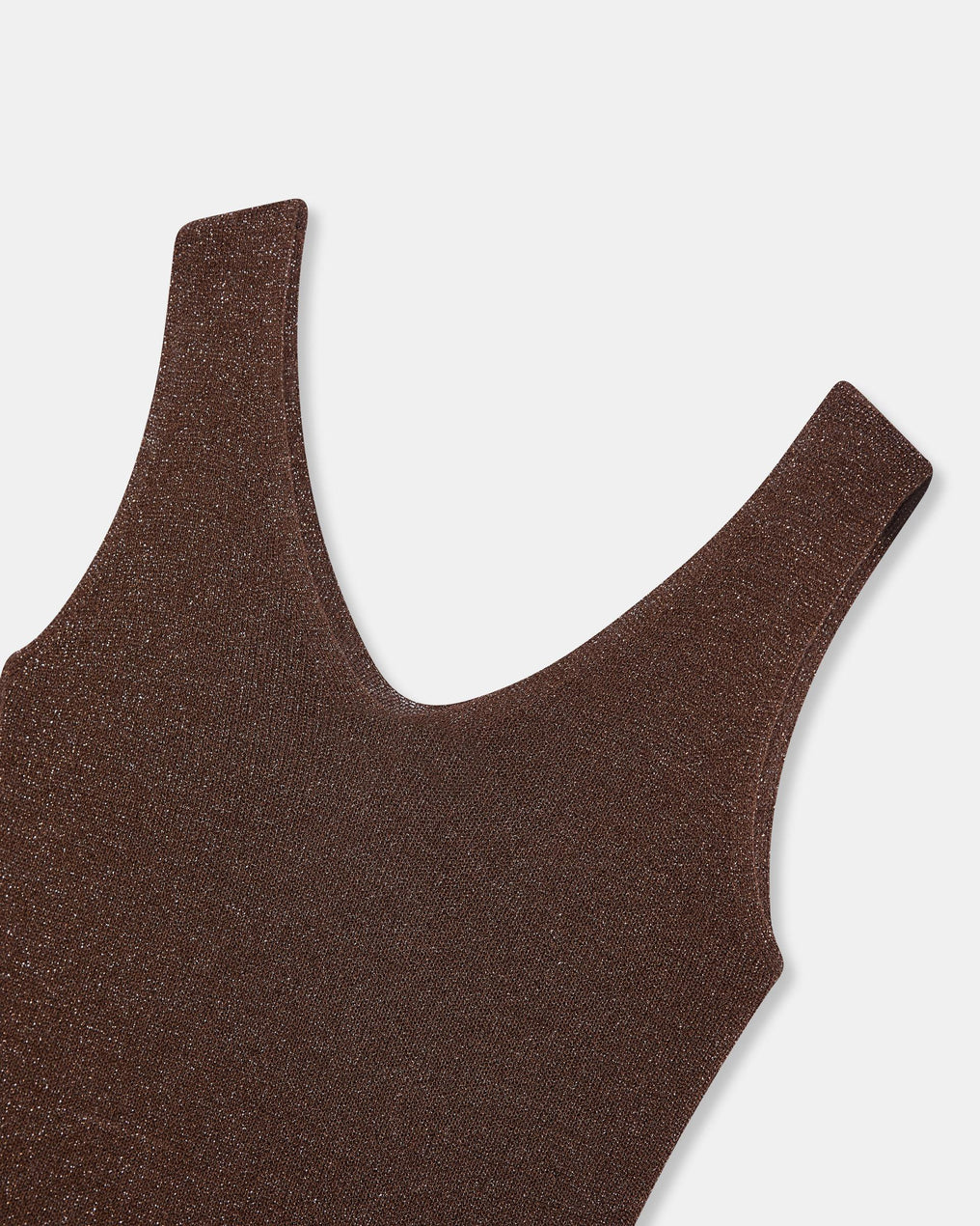 Top Bretelles Lurex Marron