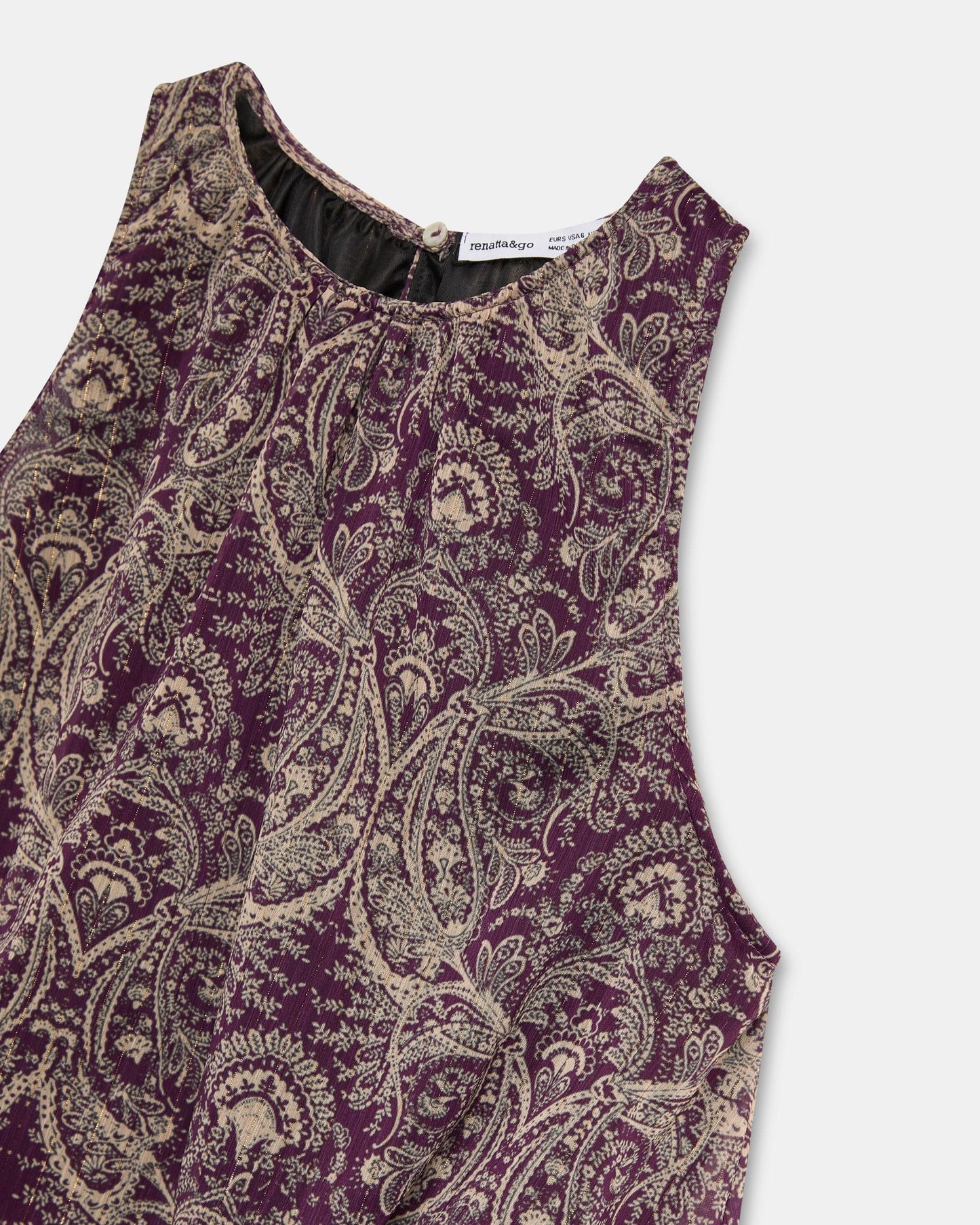 Top Fluido Estampado Roxo
