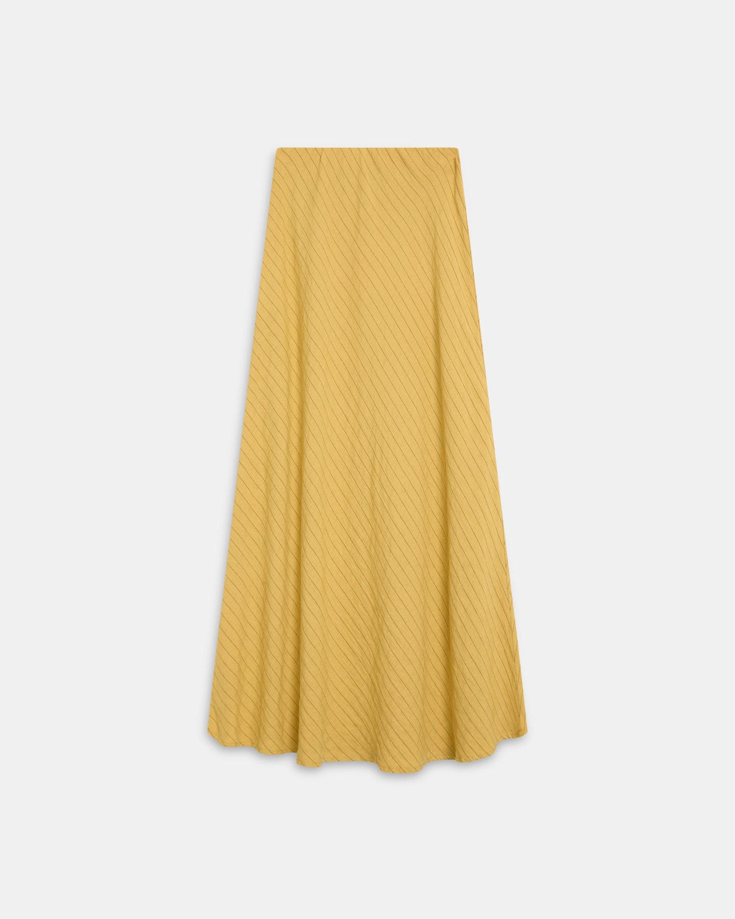 Yellow Striped Flowy Skirt