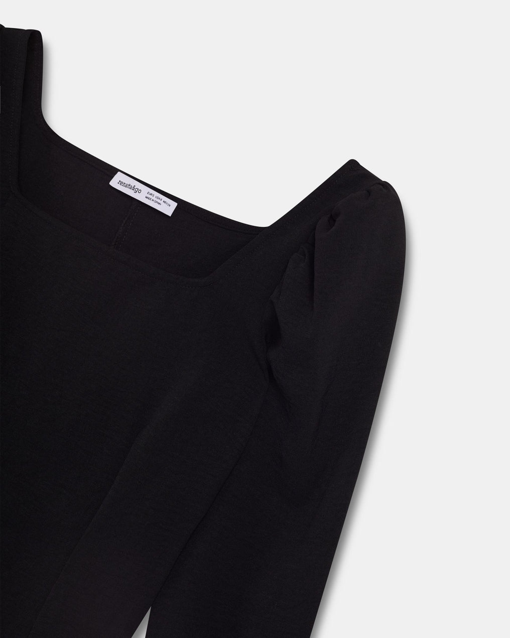 Blusa Decote Quadrado Preta