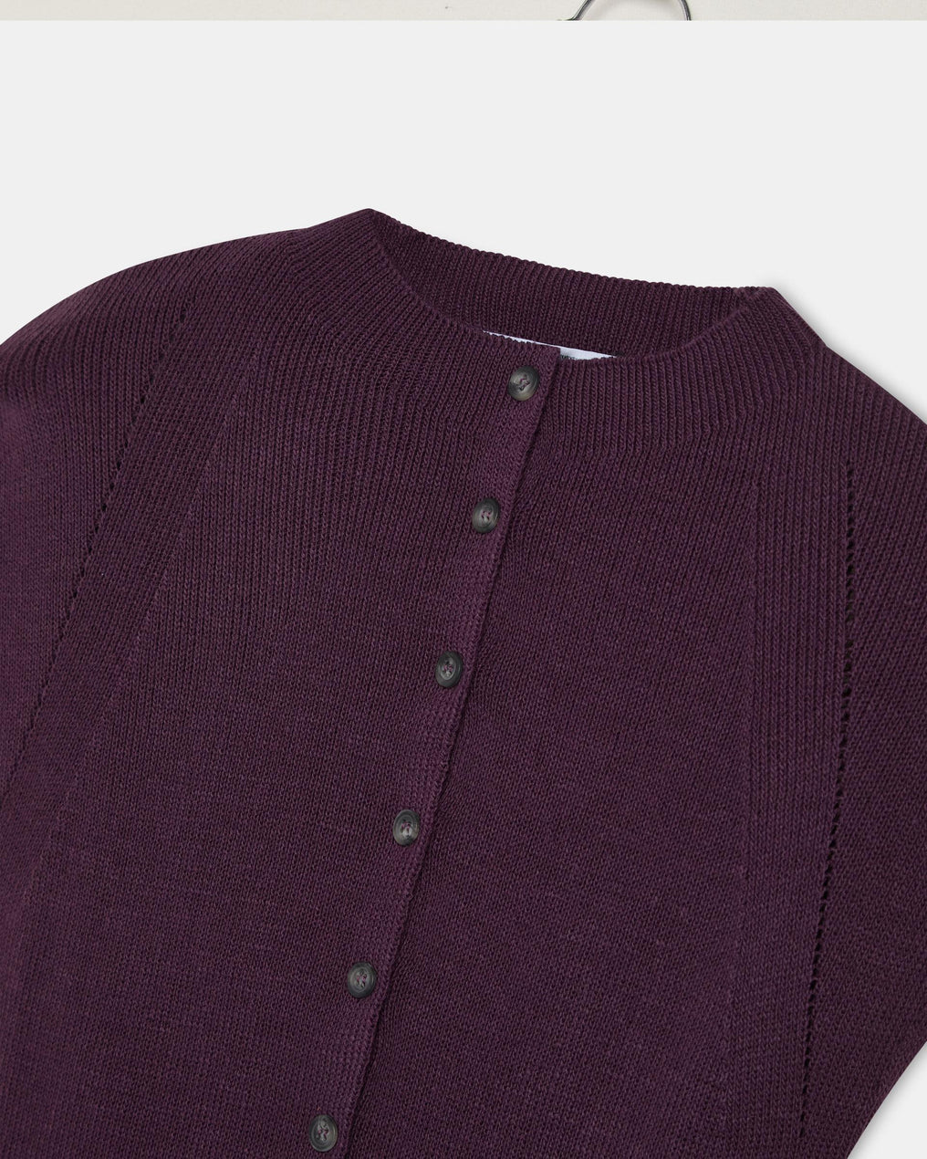 Top Botões Gola Alta Roxo