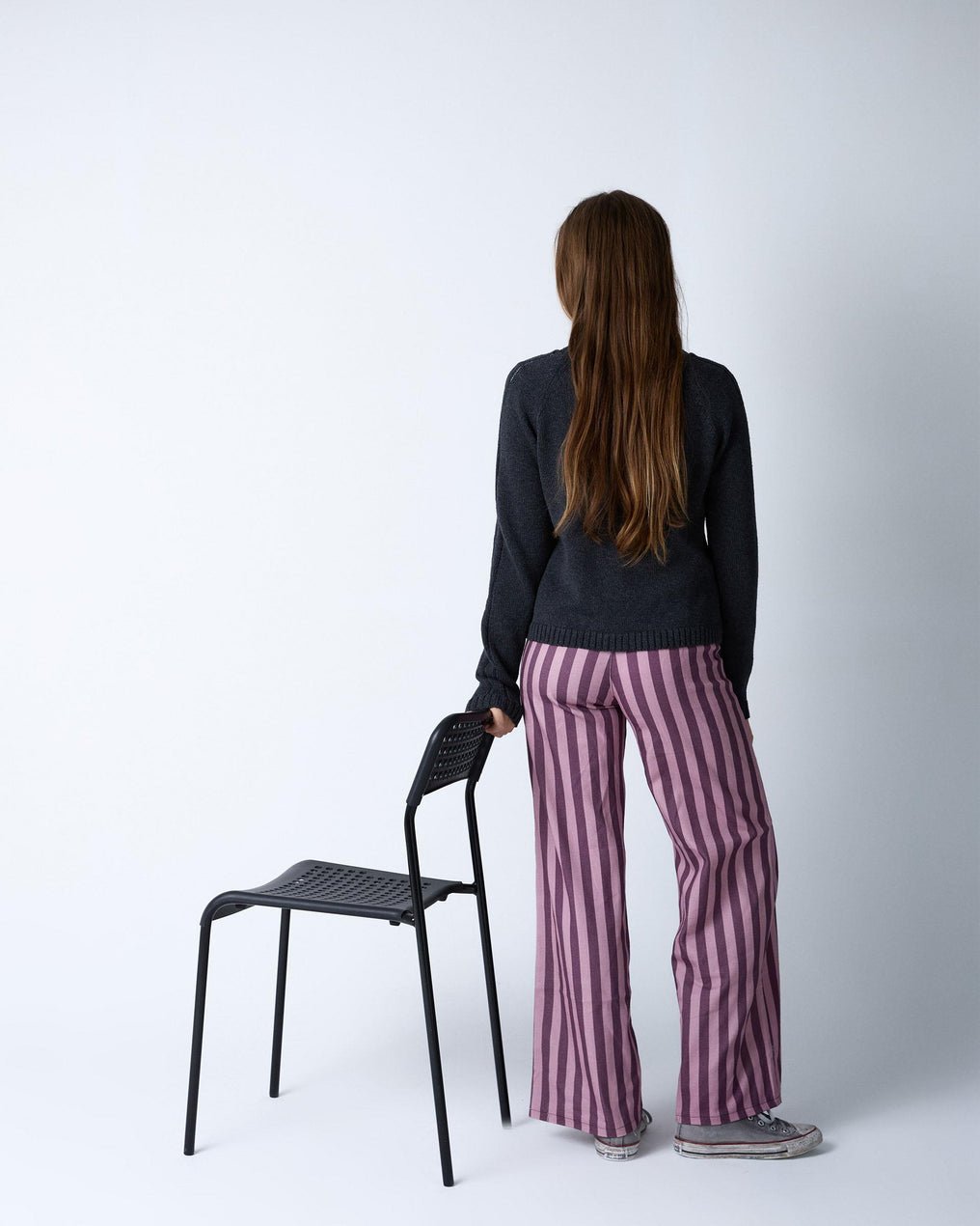 Pantalón Rayas Bicolor Rosa