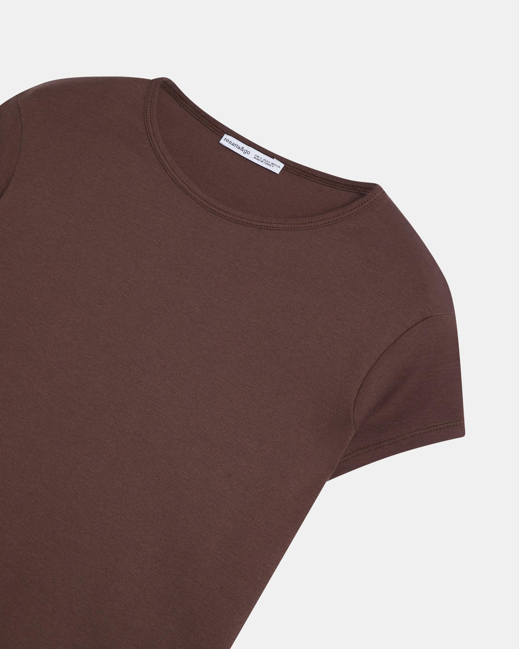 Camiseta Básica Manga Corta Marrón
